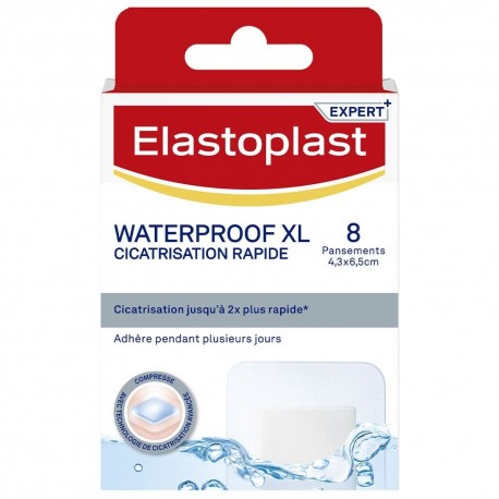 Elastoplast Waterproof XL Pansement Cicatrisation Rapide 8 Pansements 4006000036915