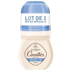 Cavaillès Anti-Transpirant Absorb+ 48H Anti-Traces Roll-On 2 x 50 ml 3596490006846