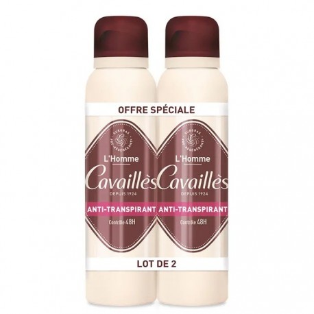 Cavaillès Deodorant Men 48-Hour Control Spray 2 x 150 ml 3596490006907