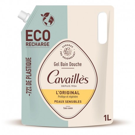 Cavaillès Bath and Shower Gel L'Original Sensitive Skin Eco-Refill 1L 3596490006556