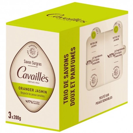 Cavaillès Superfatted Orange Jasmine Soap 3 x 100 g 3346020049795