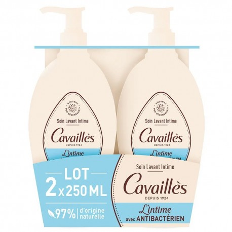Cavaillès Soin Lavant Intime Antibactérien 2 x 250 ml 3596490007232