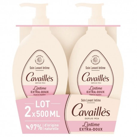 Cavaillès Soin Lavant Intime Extra-Doux 2 x 500 ml 3596490007201