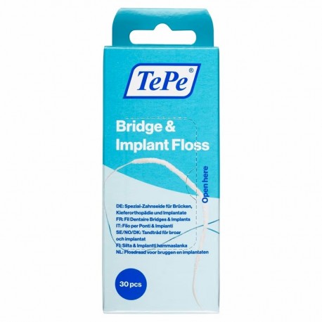 Tepe Bridge & Implants Floss Fil Dentaire 30 Unites 7350121257061
