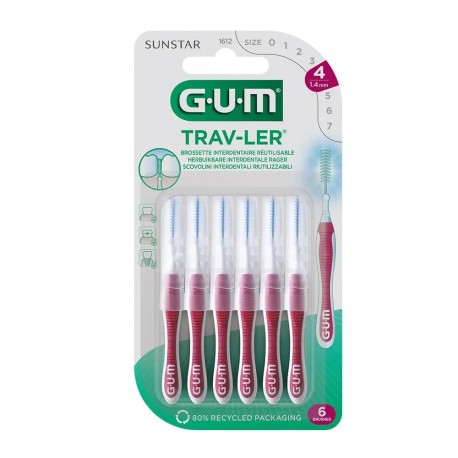 Gum Trav-Ler Brossettes Interdentaires 1.4 mm x 6 n°1612 7630019900218