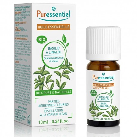 Puressentiel Essential Oil Basil Linalol Organic 10 ml 3701056804730