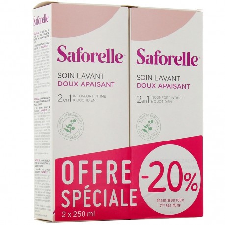 Saforelle Soin Lavant Doux Apaisant 2 x 250 ml 3401325411774