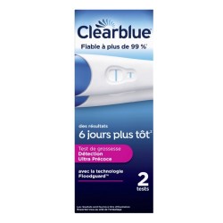 Clearblue Test de Grossesse Détection Ultra Précoce Visuel x 2