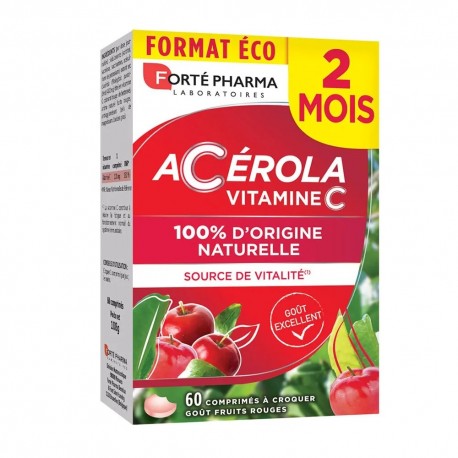 Forté Pharma Acérola Vitamine C 60 Comprimés à Croquer 3700221312681