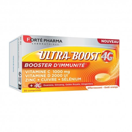 Forté Pharma UltraBoost 4G Booster d'Immunité 30 Comprimés Effervescents 3700221301098