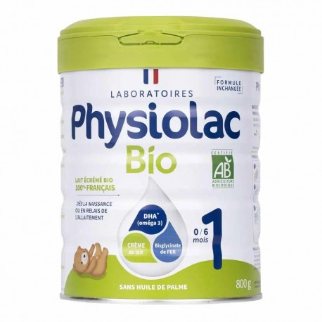 Physiolac Bio 1 0 à 6 Mois 800 g 3518646124167