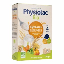Physiolac Bio Céréales Légumes Dès 4 Mois 200 g 3518646124082