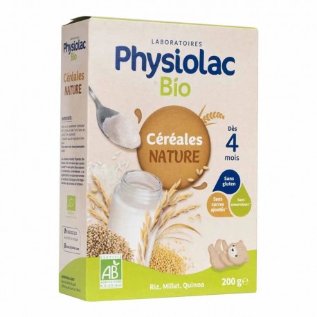 Physiolac Bio Cereals Natural From 4 Months 200 g 3518646124051