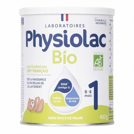 Physiolac Bio 1 0 à 6 Mois 400 g 3518646124471