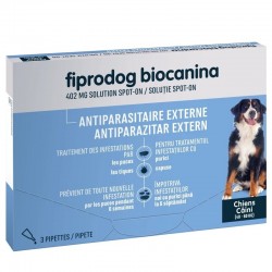 Biocanina Fiprodog 402 mg Solution Spot-On Très Grands Chiens 3 Pipettes de 4,02 ml 3700454550058