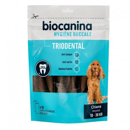 Biocanina Triodental Chiens Moyens 15 Lamelles Végétales 3661729022321
