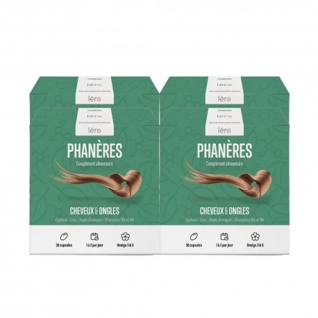 Léro Phanères Cheveux et Ongles 4 x 30 Capsules 3401526172597