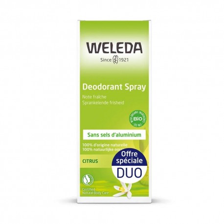 Weleda Déodorant Spray au Citrus 2 x 100 ml 3596200625114