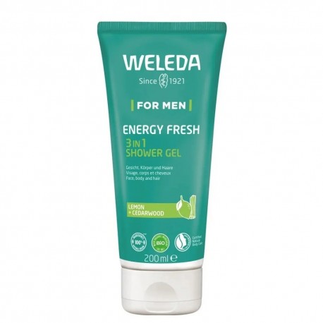 Weleda Homme Gel Douche 3en1 Energy Fresh 200 ml 7611916558283