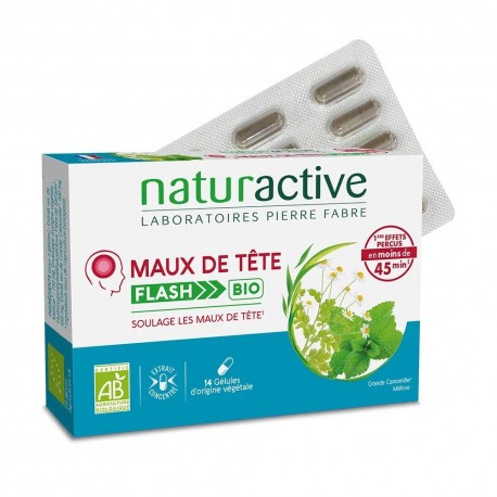 Naturactive Maux de Tête Flash Bio 14 Gélules 3665606002758