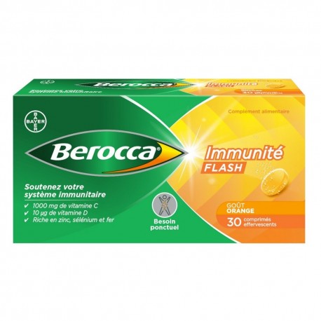 Berocca Immunité Flash 30 Comprimés Effervescents 3534510001129