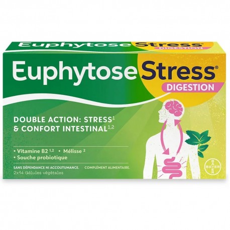 Bayer Euphytose Stress Digestion 28 Gélules Végétales 3534510000948