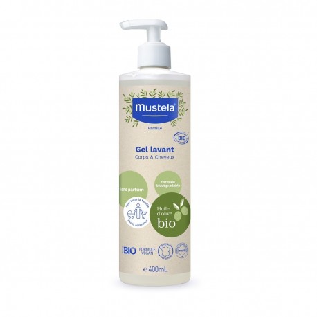 Mustela Gel Lavant Bio 400 ml 3504105034351