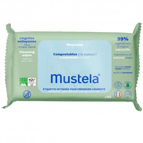 Mustela Lingettes Nettoyantes 60 Lingettes 3504105038700