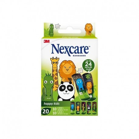 3M Nexcare Happy Kids Animaux 20 Pansements 5902658105562