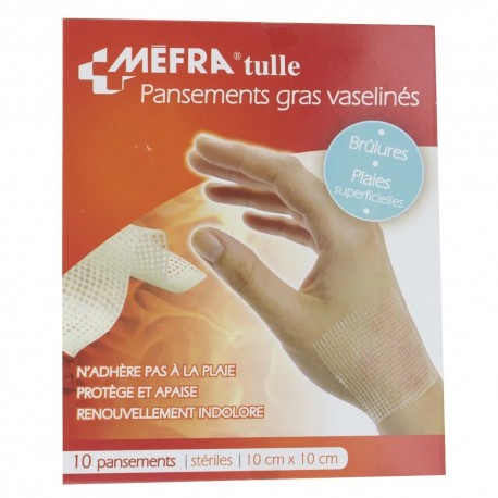3M Mefra Tulle Plasters 10 cm x 10 m 3666002028137