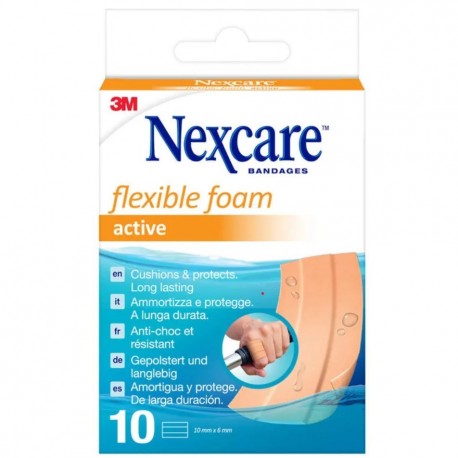 3M Nexcare Active Flexible Foam 10 Pansements 10 cm x 6 cm 4054596752450