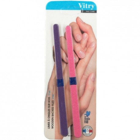 Vitry Wooden Backed Nail Files 17 cm x 6 3538892893266