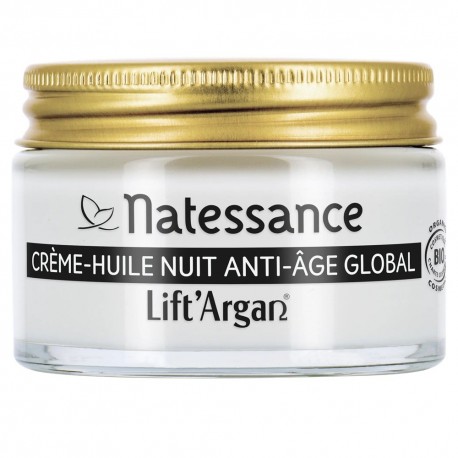 Natessance Lift'Argan Crème Huile Nuit Anti-Age Global Bio 50 ml 3517360012071