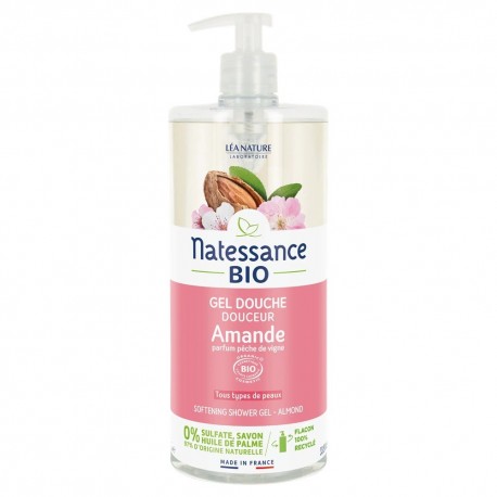 Natessance Bio Softening Shower Gel Almond 1L 3517360011449