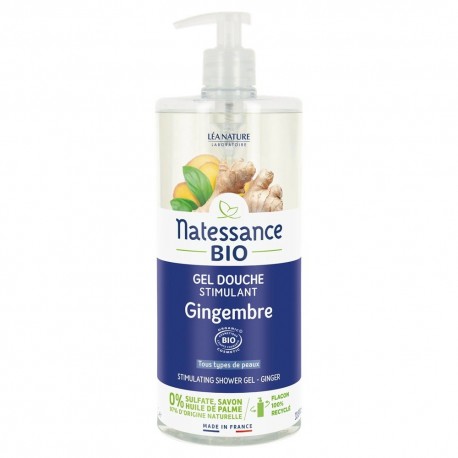 Natessance Bio Gel Douche Stimulant Gingembre 1L 3517360019759