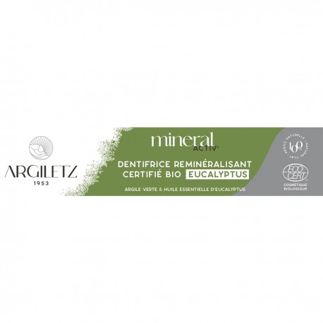 Argiletz Mineral Activ' Dentifrice Reminéralisant Bio Eucalyptus 75 ml 3326100000731