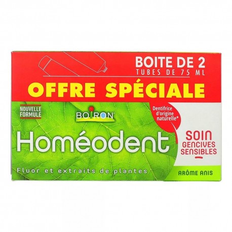 Boiron Homéodent Soin Gencives Sensibles Anis 2 x 75 ml 3352712008605