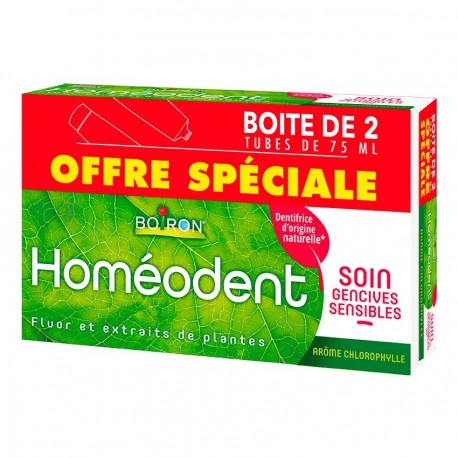 Boiron Homéodent Soin Gencives Sensibles Chlorophylle 2 x 75 ml 3352712008629