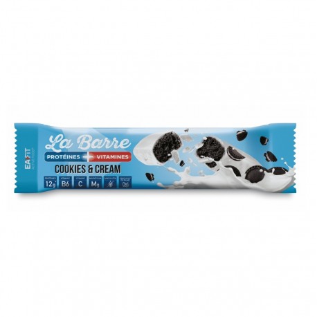 Eafit La Barre Protéines + Vitamines Cookie & Cream 49 g 3518681014058