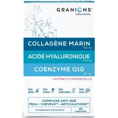 Granions Marine Collagen Hyaluronic Acid Coenzyme Q10 60 Tablets 3760155216141