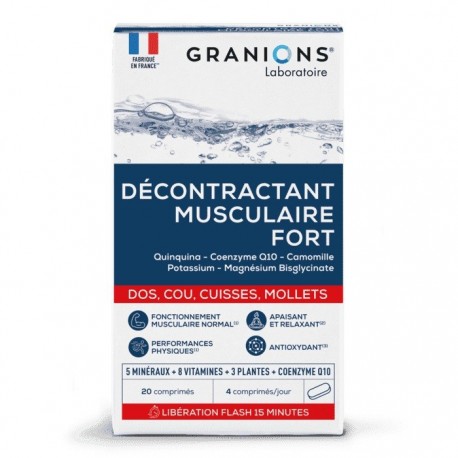 Granions Décontractant Musculaire Fort 20 Comprimés 