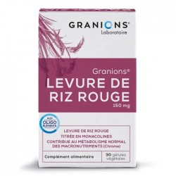 Granions Levure de Riz Rouge 150mg 30 Gélules