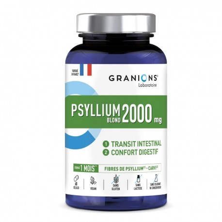 Granions Psyllium Blond 2000 mg 60 Gélules 