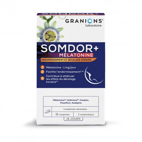 Granions Somdor+ Melatonin 15 Tablets 3760155210873