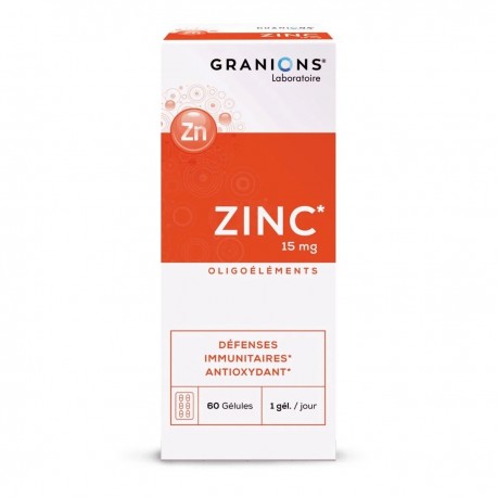 Granions Zinc 15 mg 60 Capsules 3760155212426