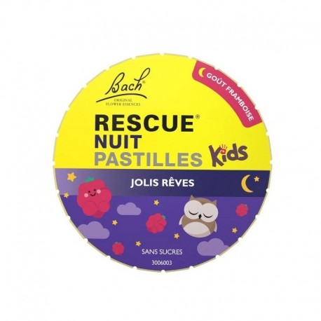 Bach Kids Rescue Nuit Pastilles Framboise 50 g 5000488304862