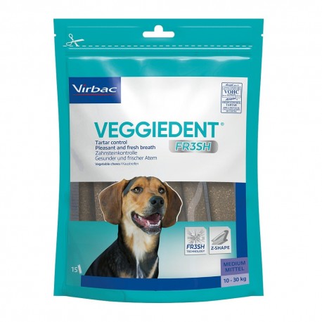 Virbac Veggiedent Fresh M Chien de 10 kg à 30 kg 3597133078701