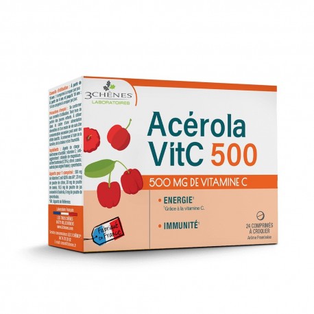 Les 3 Chênes Acerola VitC 500 24 Tablets 3525720001764