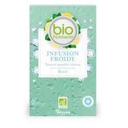 Vitavea Bionutrisanté Infusion Froide Boost Menthe-Citron Bio 20 Sachets 3515450101698