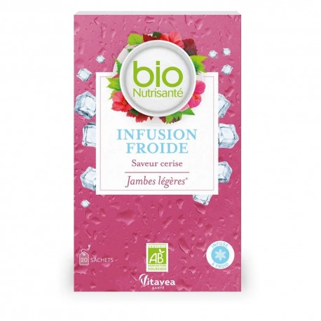 Vitavea Bionutrisanté Infusion Froide Jambes Légères Cerise Bio 20 Sachets 3515450103319